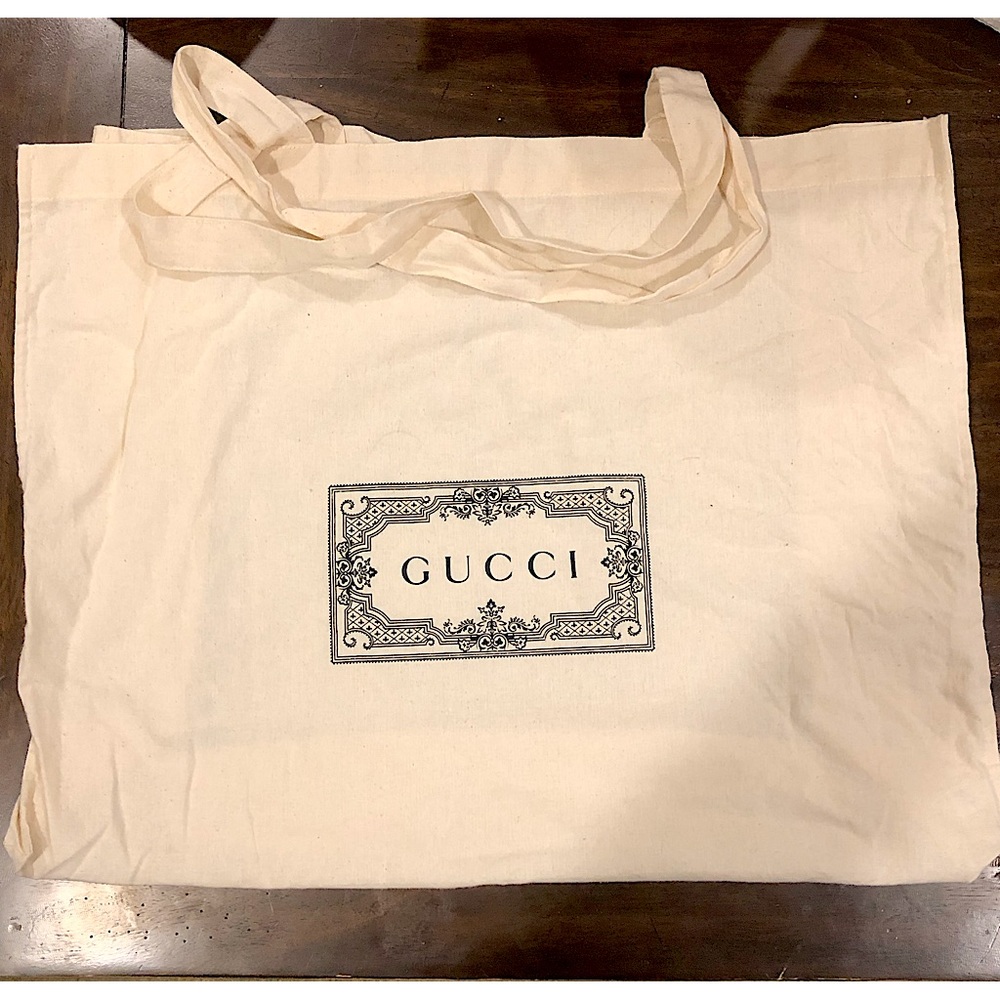 Authentic Vintage Gucci Canvas Double Sided Shoul… - image 2